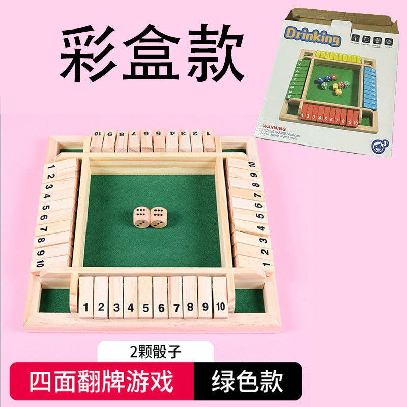 Cross-border children's puzzle board games, teaching aids, building blocks, four-sided numbers, flops, interactive drinking games, stalls, toys wholesale