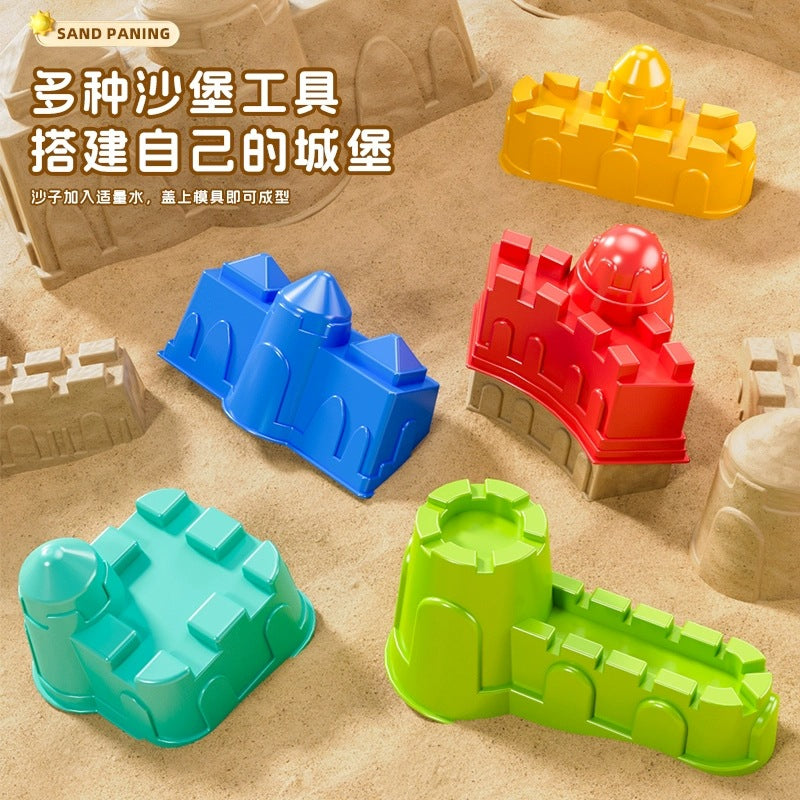 Kids beach toy car baby splash in the water, digging in the sand, playing with snow shoveling snow tools, hourglass, shovel bucket, beach snow set by My Store