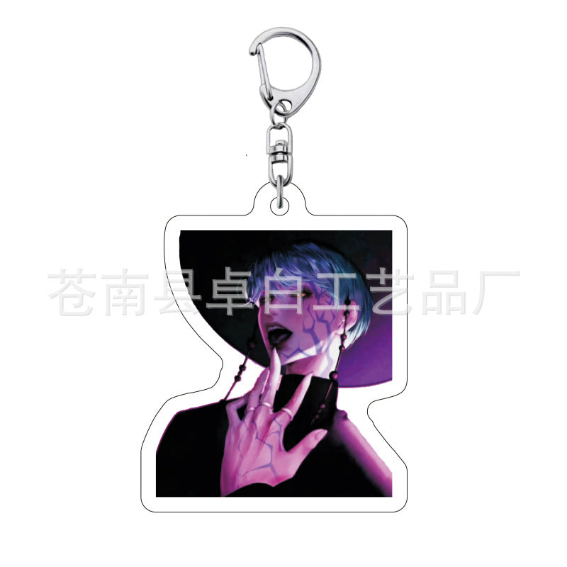 Kpop witch hunt group Rumi Zoe Mira Qin Yu peripheral cute acrylic keychain student school bag pendant