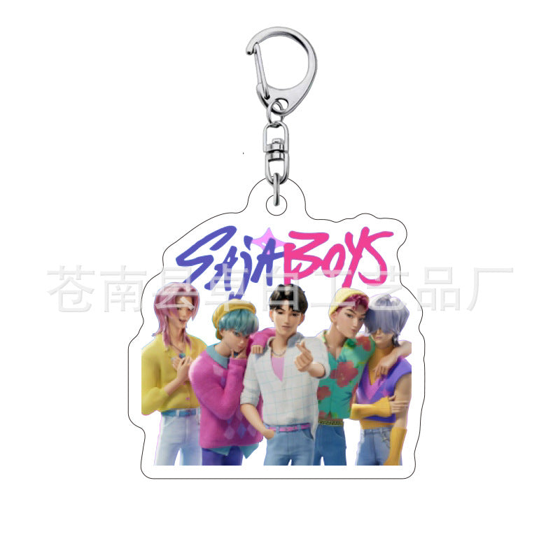 Kpop witch hunt group Rumi Zoe Mira Qin Yu peripheral cute acrylic keychain student school bag pendant
