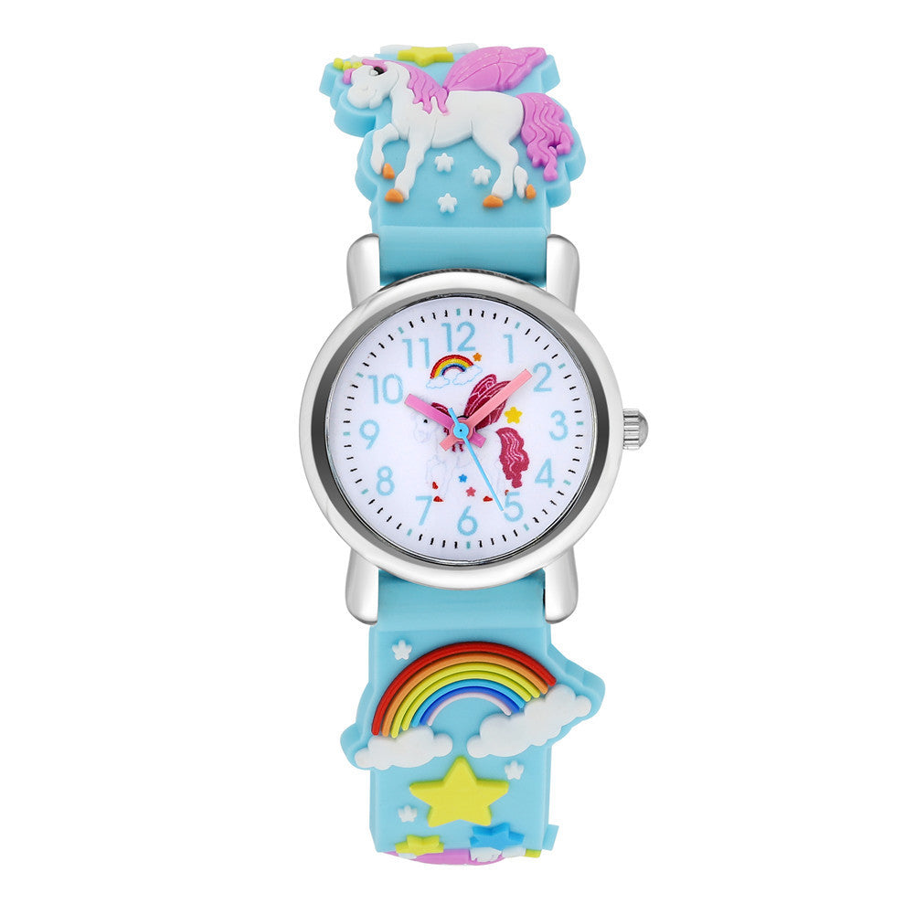 New Kids Glow Watch Unicorn Luminous Silicone Electronic Watch Plus Bracelet (2pcs set)