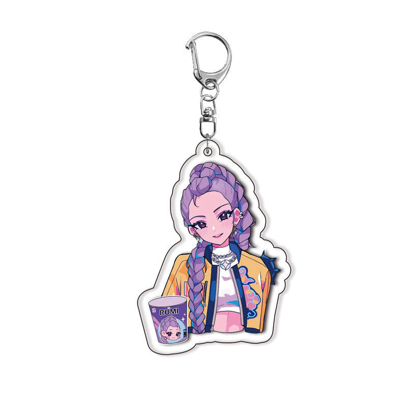 Witch Hunt Group Keychain, Rumi Lazoy, Anime Peripherals, Two-Dimensional Mezzanine Acrylic Pendant, Millet Gift