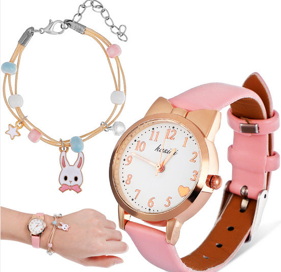 New Kids Glow Watch Unicorn Luminous Silicone Electronic Watch Plus Bracelet (2pcs set)