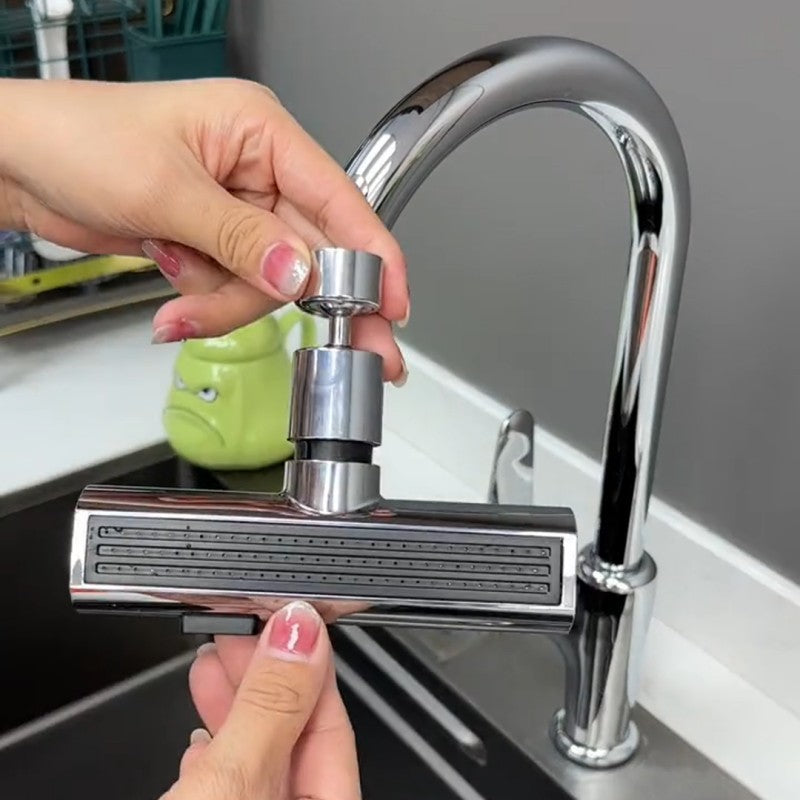 Kitchen non-rain waterfall splash repellent hot and cold dishwasher sink sink multi-function rotatable faucet faucet