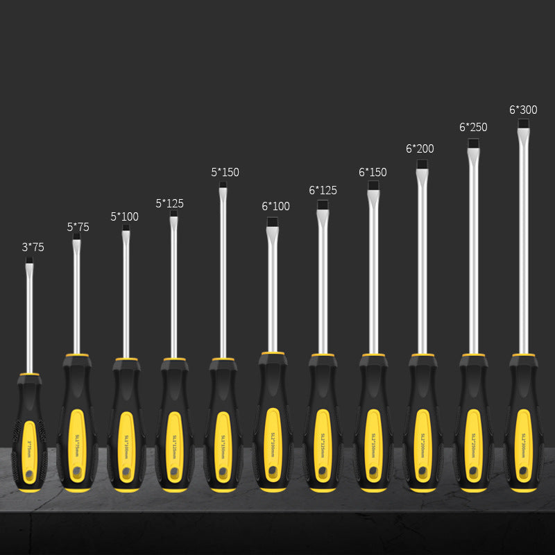 Strong magnetic elongated screwdriver, cross slot, industrial-grade screwdriver, tool set, super hard taper small screwdriver by My Store