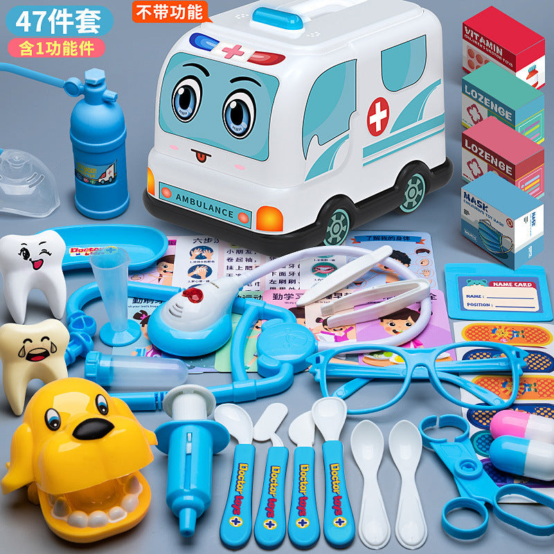 Kids Doctor Playset Tool Medical Box Boy Girl Play Home Nurse Injection Stethoscope Baby