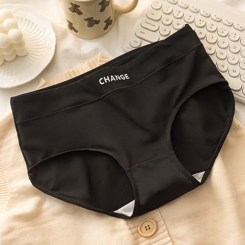 Women's underwear 10A antibacterial crotch girls four seasons without leaving a trace mid-waist simple macaron color girl's briefs