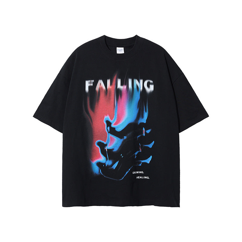 Vintage Funny Print Short Sleeve T-Shirt by My Store