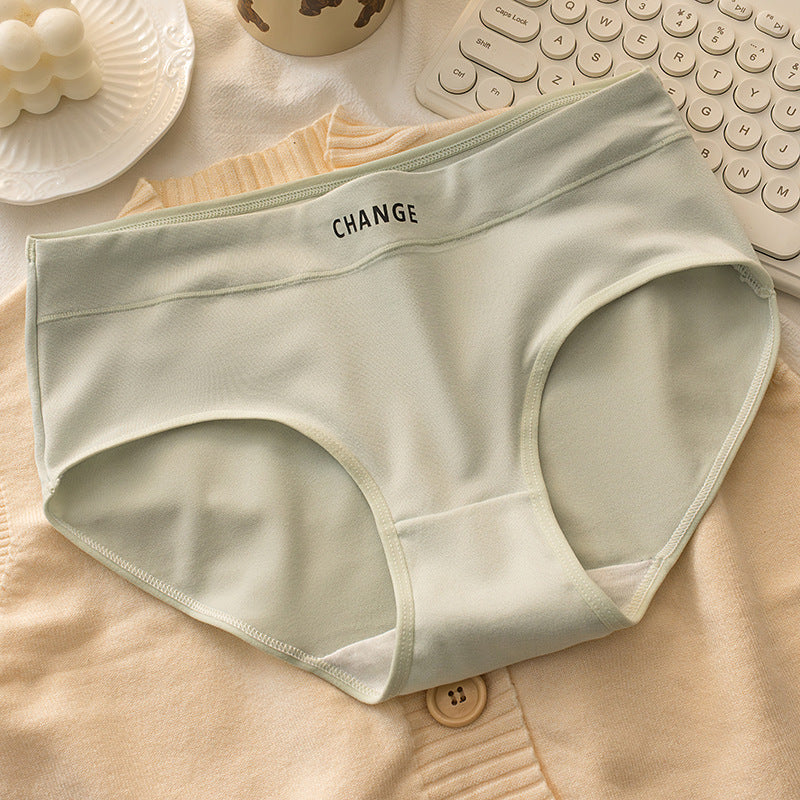 Women's underwear 10A antibacterial crotch girls four seasons without leaving a trace mid-waist simple macaron color girl's briefs