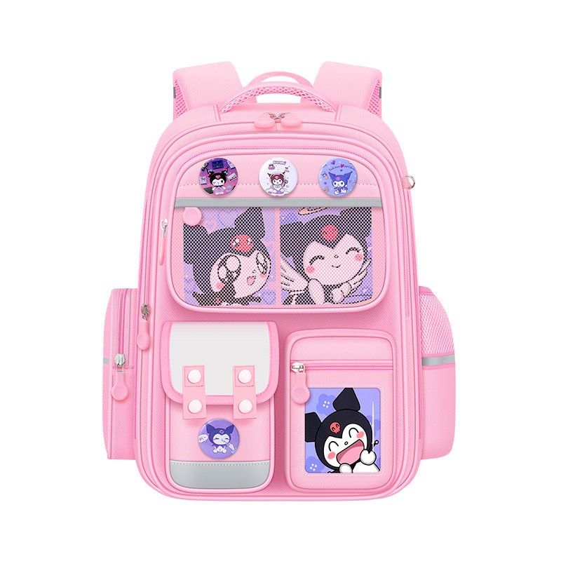 School bag for elementary school students girls spine protector for 123 to 6th grade cute large capacity load reduction children's backpack by My Store