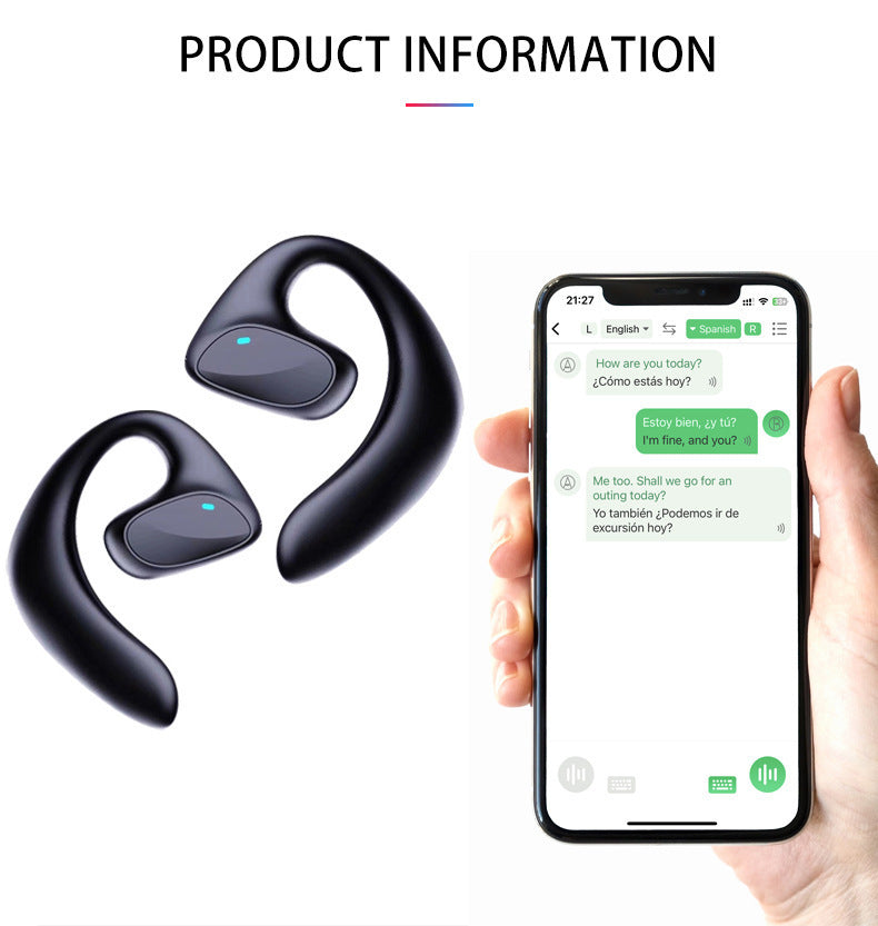 M8 INTELLIGENT AI TRANSLATION BLUETOOTH HEADSET CROSS-BORDER AMAZON TIKTOK POPULAR REAL-TIME SIMULTANEOUS INTERPRETATION TRANSLATION HEADSET
