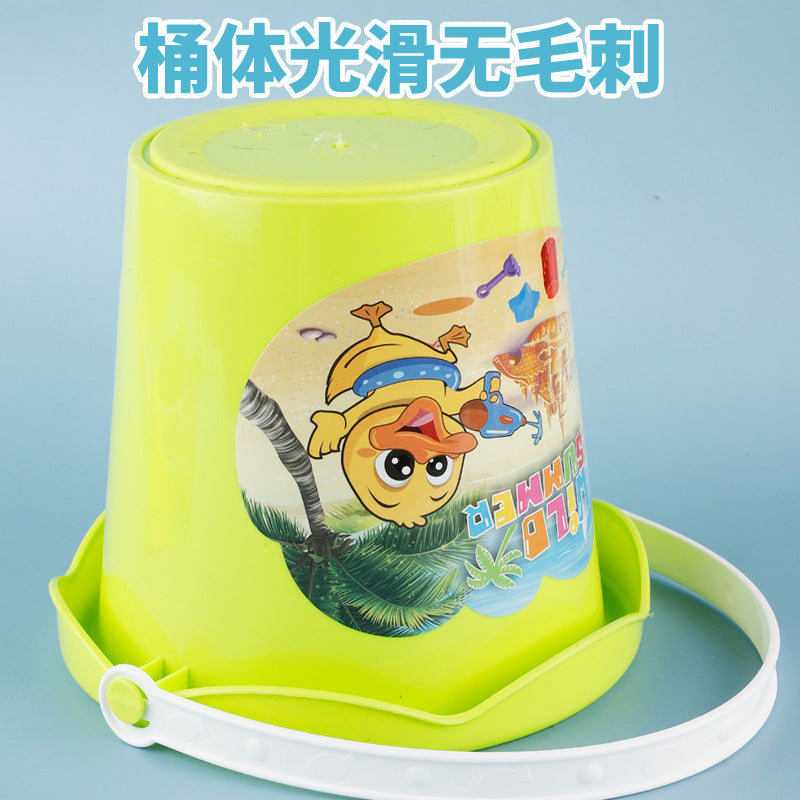 Kids Thickened Plastic Beach Bucket Beach Shovel Water Playing Castle Bucket Playset Baby Sand Digging Tools by My Store