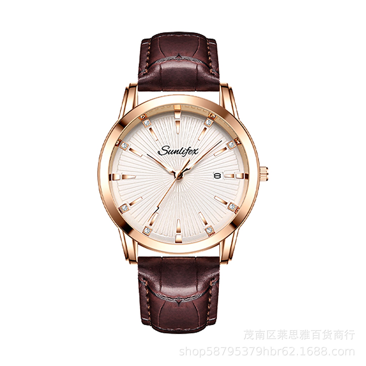 Foreign trade hot direct sales new men's watch student men's luminous waterproof sports leather strap black quartz watch