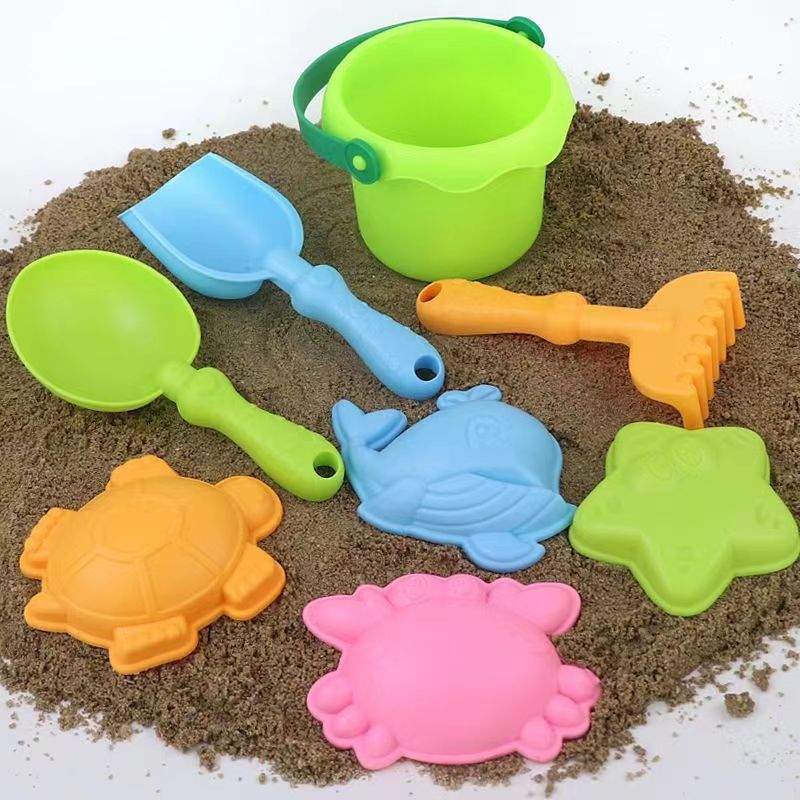 Children's beach toy bucket 18 piece set baby play in the water and sand digging tools, shovel beach bucket play in the water by My Store