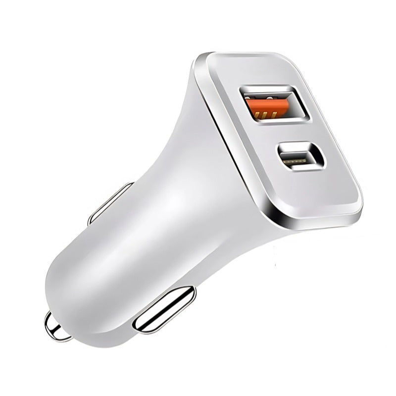 Car charger one tow two hidden multi-port dual-hole car charger super fast charging cigarette lighter car fast charging plug