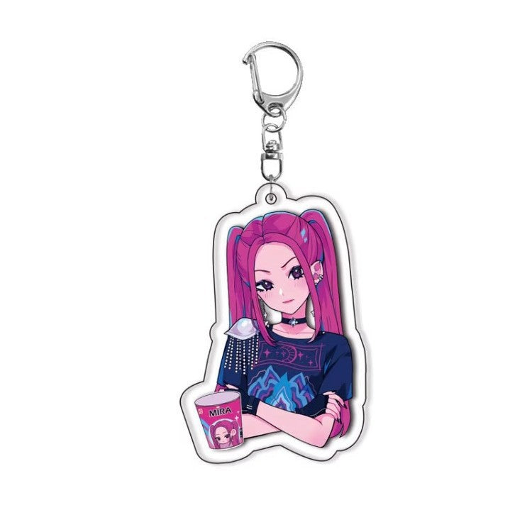 Witch Hunt Group Keychain, Rumi Lazoy, Anime Peripherals, Two-Dimensional Mezzanine Acrylic Pendant, Millet Gift