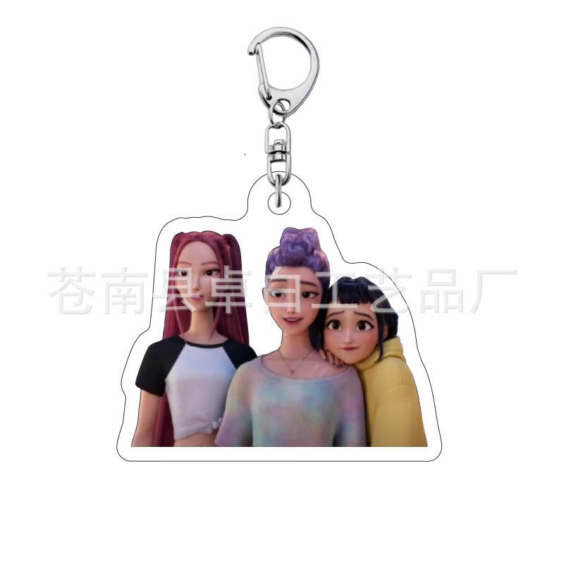 Kpop witch hunt group Rumi Zoe Mira Qin Yu peripheral cute acrylic keychain student school bag pendant