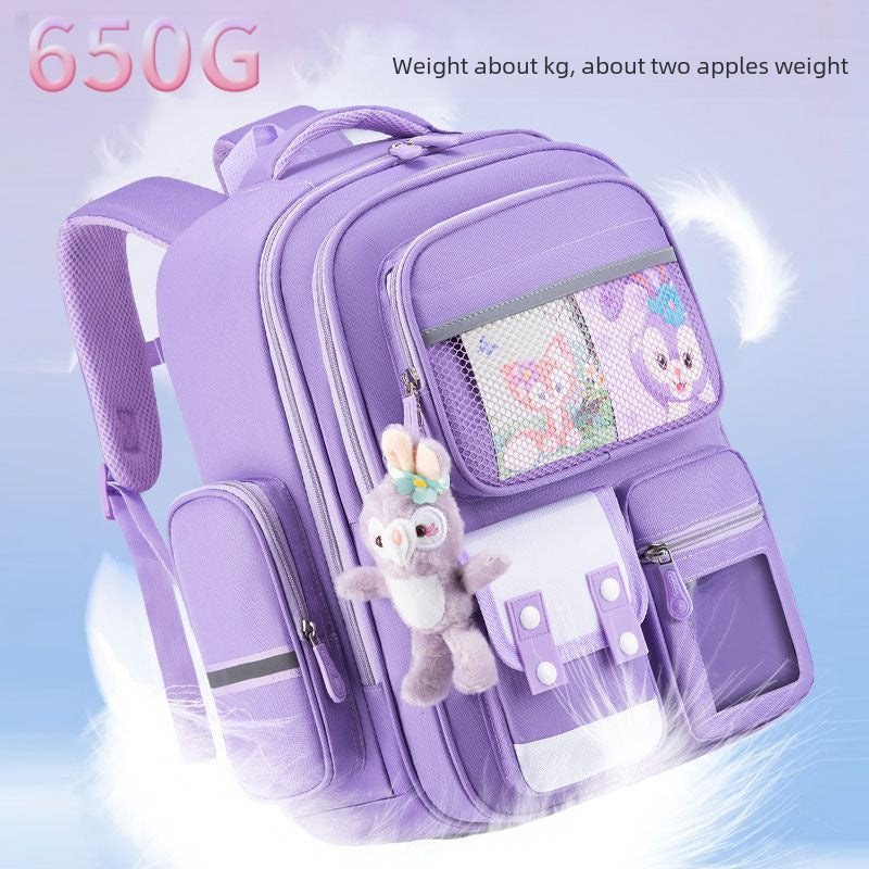 2023 new primary school school bag spine protection to reduce the burden of 123 to 6th grade children's school bag waterproof backpack by My Store