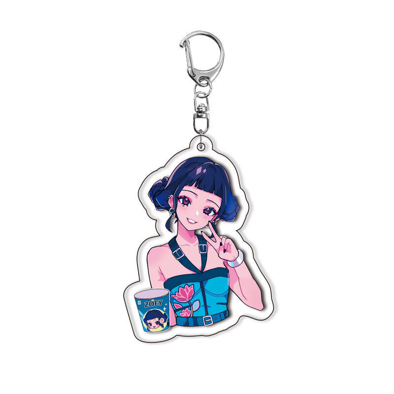 Witch Hunt Group Keychain, Rumi Lazoy, Anime Peripherals, Two-Dimensional Mezzanine Acrylic Pendant, Millet Gift