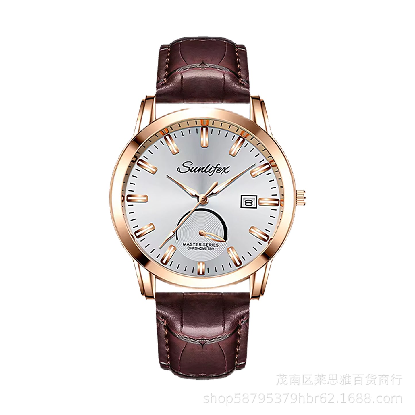 Foreign trade hot direct sales new men's watch student men's luminous waterproof sports leather strap black quartz watch