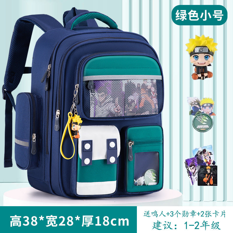 2023 new primary school school bag spine protection to reduce the burden of 123 to 6th grade children's school bag waterproof backpack by My Store