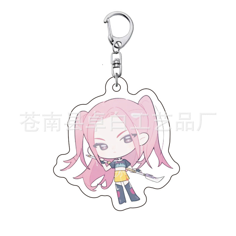 Kpop witch hunt group Rumi Zoe Mira Qin Yu peripheral cute acrylic keychain student school bag pendant