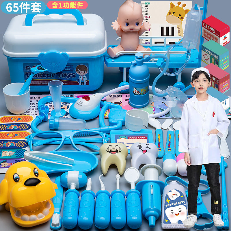 Kids Doctor Playset Tool Medical Box Boy Girl Play Home Nurse Injection Stethoscope Baby