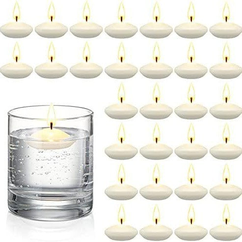 Nuanchu 30 1.5" (approx. 3.8 cm) Christmas Unscented Floating Candles for medium