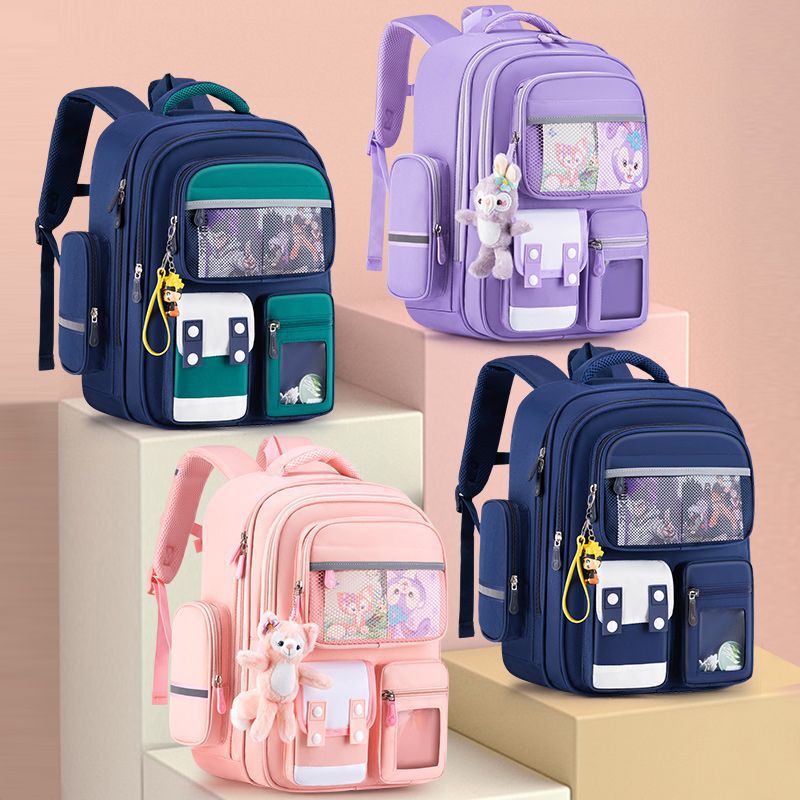 2023 new primary school school bag spine protection to reduce the burden of 123 to 6th grade children's school bag waterproof backpack by My Store
