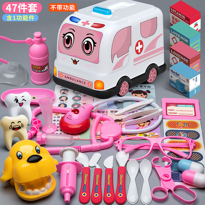 Kids Doctor Playset Tool Medical Box Boy Girl Play Home Nurse Injection Stethoscope Baby
