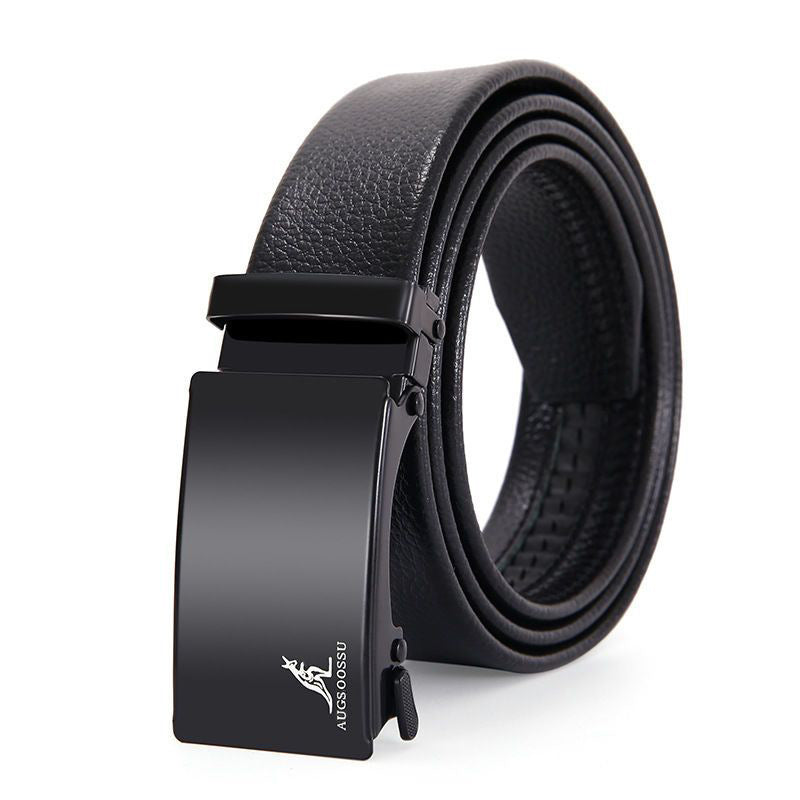Ceali Kievr Men's Belt Automatic Buckle Kangaroo Belt Pants Belt Douyin Kuaishou Internet Celebrity Live Broadcast Hit