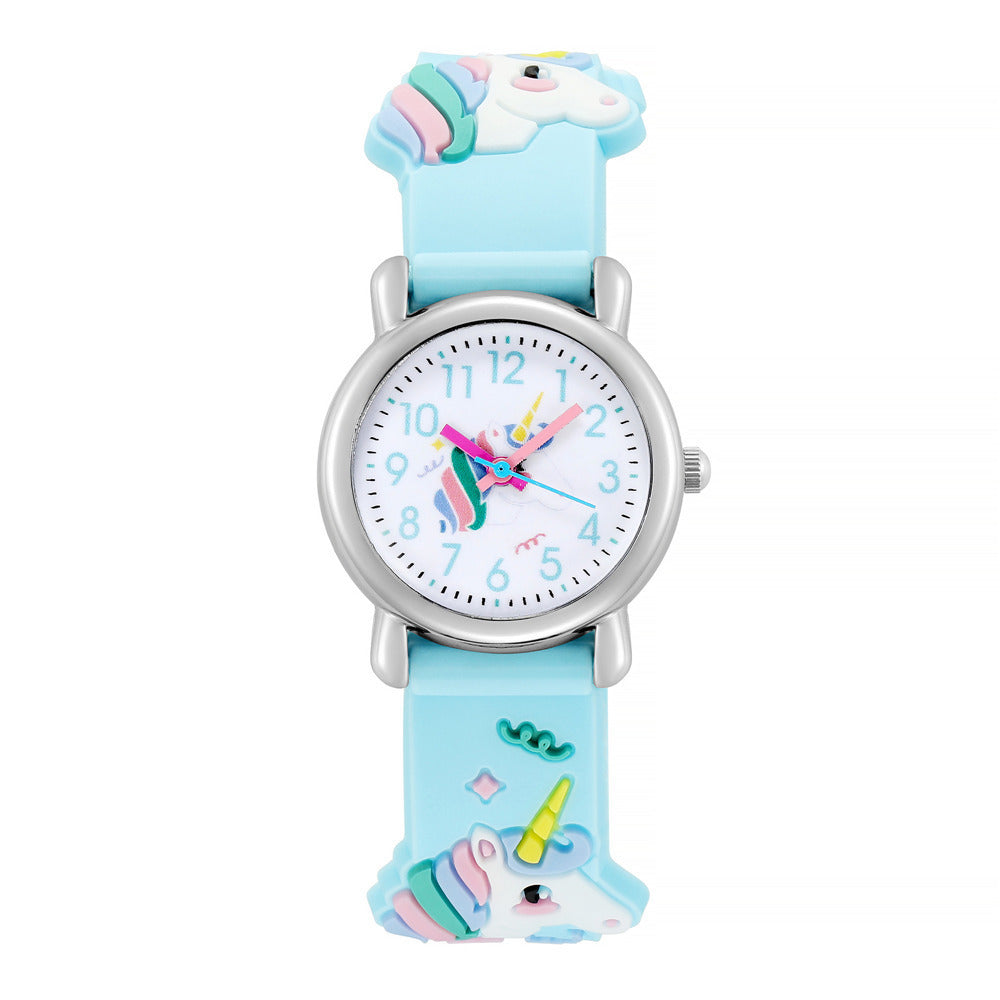 New Kids Glow Watch Unicorn Luminous Silicone Electronic Watch Plus Bracelet (2pcs set)