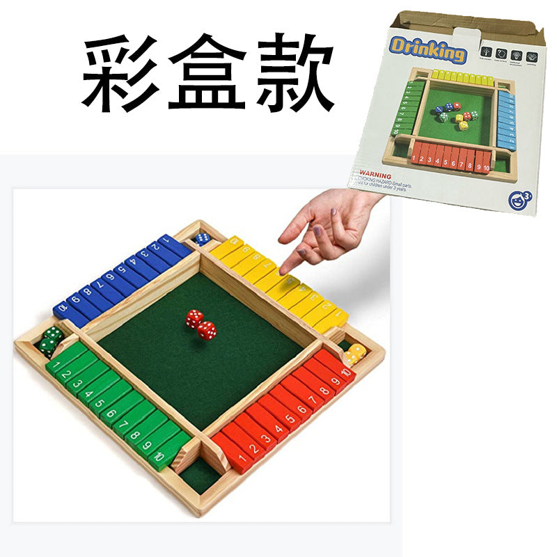 Cross-border children's puzzle board games, teaching aids, building blocks, four-sided numbers, flops, interactive drinking games, stalls, toys wholesale