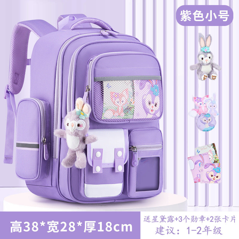 2023 new primary school school bag spine protection to reduce the burden of 123 to 6th grade children's school bag waterproof backpack by My Store