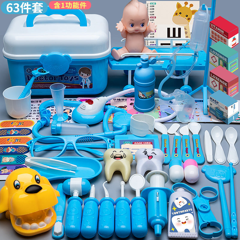 Kids Doctor Playset Tool Medical Box Boy Girl Play Home Nurse Injection Stethoscope Baby