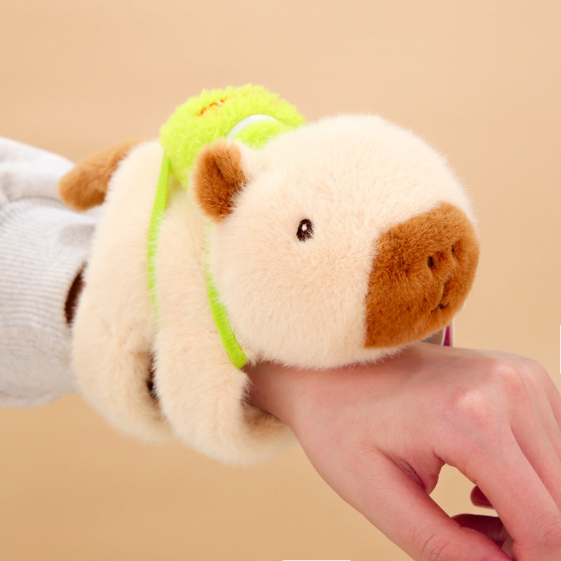 Kapibala snap circle capybara doll bracelet doll doll plush toy girl doll children's wrist belly circle