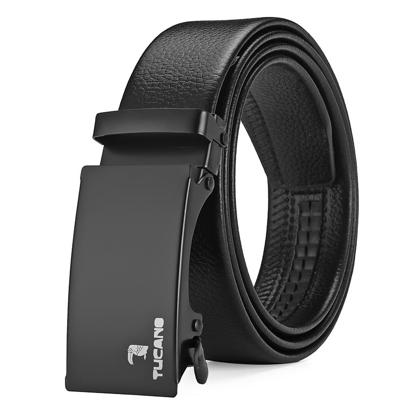 Ceali Kievr Men's Belt Automatic Buckle Kangaroo Belt Pants Belt Douyin Kuaishou Internet Celebrity Live Broadcast Hit