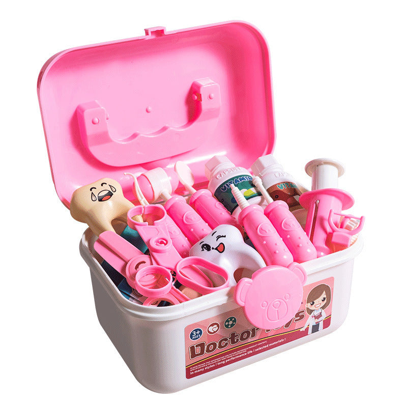 Kids Doctor Playset Tool Medical Box Boy Girl Play Home Nurse Injection Stethoscope Baby