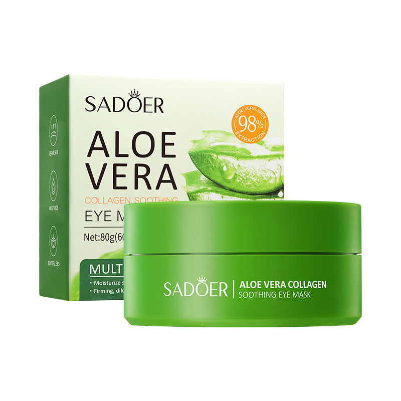 Full English SADOER Aloe Vera Collagen Soothing Eye Mask Moisturizing Eye Mask Cross-border Foreign Trade Wholesale