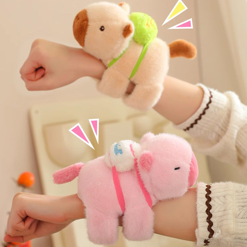 Kapibala snap circle capybara doll bracelet doll doll plush toy girl doll children's wrist belly circle