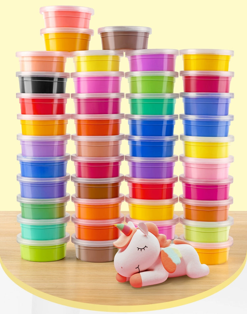 Ultra light clay children's environmental protection dough 24 color plasticine space light clay kindergarten 36 handmade DIY toys