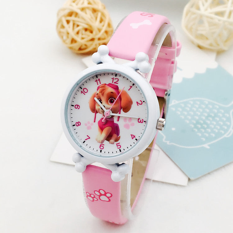 Children's belt watch boy girl electronic waterproof watch cartoon Wang Wang team primary school boys and girls quartz watch