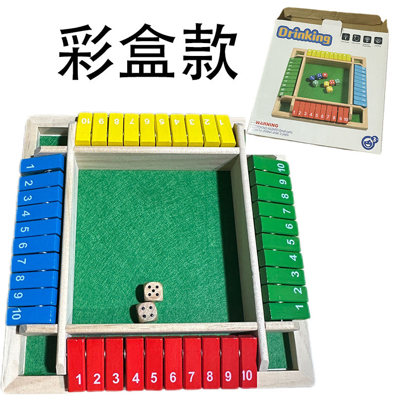 Cross-border children's puzzle board games, teaching aids, building blocks, four-sided numbers, flops, interactive drinking games, stalls, toys wholesale