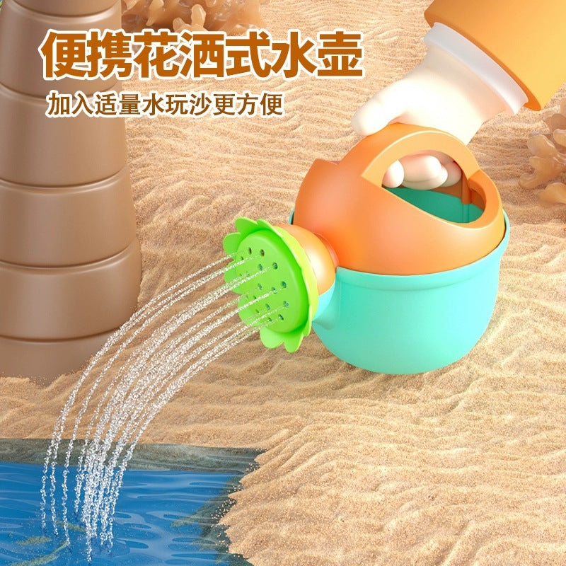 Kids beach toy car baby splash in the water, digging in the sand, playing with snow shoveling snow tools, hourglass, shovel bucket, beach snow set by My Store