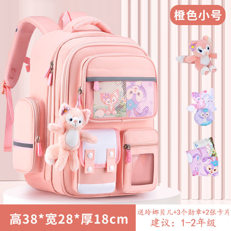 2023 new primary school school bag spine protection to reduce the burden of 123 to 6th grade children's school bag waterproof backpack by My Store