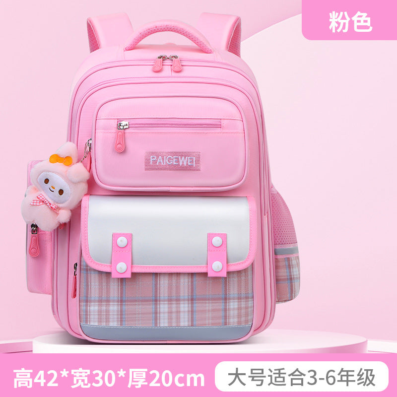 New School Bag Elementary School Girls Large Capacity 123 to 6th Grade Ultra Lightweight Spine Protection Girls Primary School Wholesale by My Store