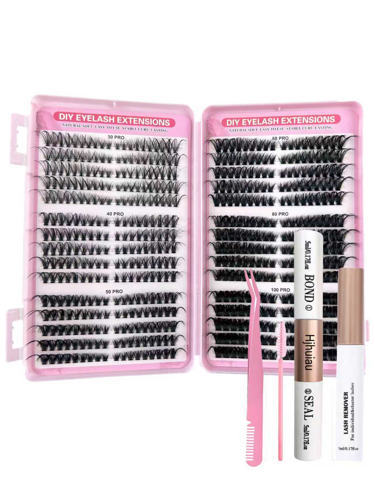 Cross-border 570 clusters DIY segmented false eyelashes European and American hair eyelashes book eyelashes natural D curled eyelashes