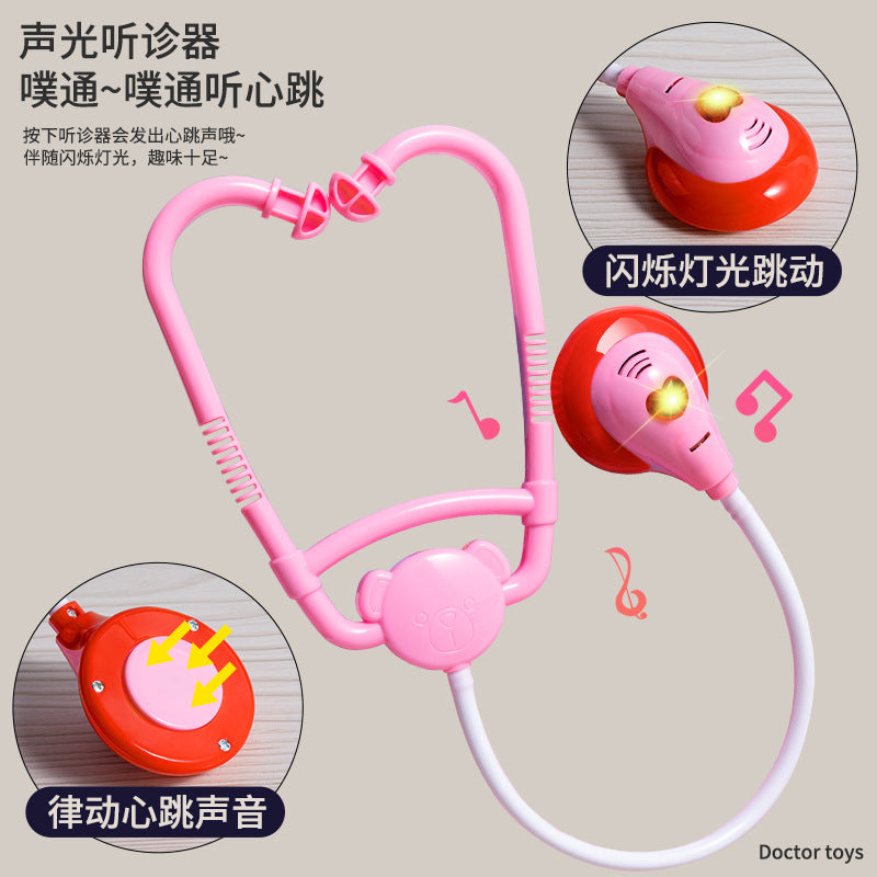 Kids Doctor Playset Tool Medical Box Boy Girl Play Home Nurse Injection Stethoscope Baby