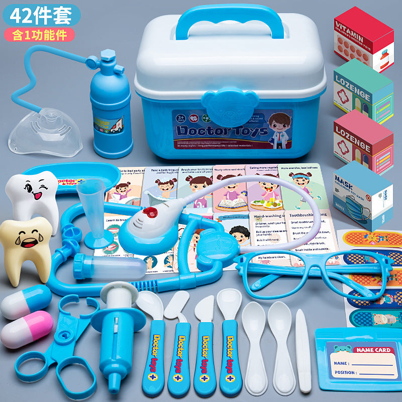 Kids Doctor Playset Tool Medical Box Boy Girl Play Home Nurse Injection Stethoscope Baby