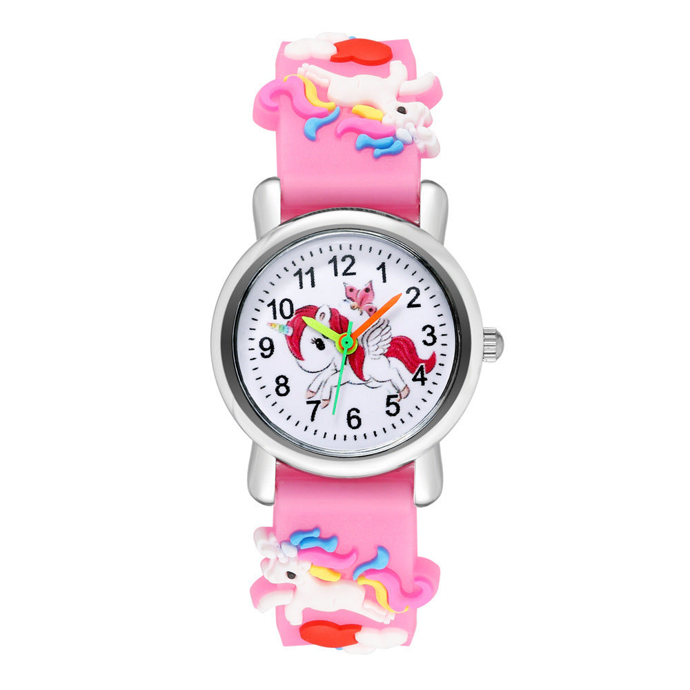 New Kids Glow Watch Unicorn Luminous Silicone Electronic Watch Plus Bracelet (2pcs set)